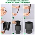 thumbnail image 4 of Ataucjin 14.2" Tall Planters Set of 2, Large Indoor/Outdoor Self-Watering Plant Pots with Drainage, Water Level Monitor, Flower Pots for Patio, Porch, Living Room, Home Office, 4 of 9