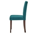thumbnail image 6 of Side Dining Chair, Set of 2, Fabric, Wood, Teal Blue, Modern Contemporary Urban Design, Kitchen Room Cafe Bistro Restaurant Hospitality, 6 of 9