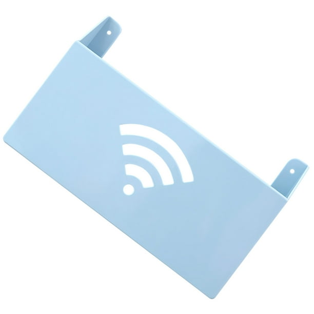 Bewildely Caja de almacenamiento para soporte de enrutador, organizador de revistas con Control remoto montado en la pared, estante de cable de plástico Almacenamiento y organización del hogar Azul Bewildely HA002935-01