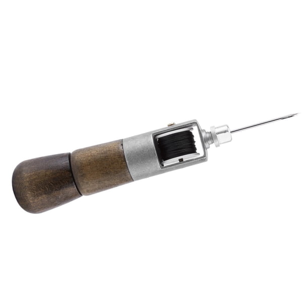 Kit de costura de cuero hecho a mano, herramienta para coser a mano, punzón de puntada de bloqueo, 2 agujas, llave