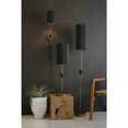 thumbnail image 6 of ANTIQUE GOLD WALL LAMP WITH FLUTED BLACK METAL SHADE, 6 of 6