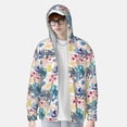 thumbnail image 2 of Balery Colorful Chameleons Sudadera ligera de manga larga con capucha y protección solar UPF 50+ para hombre y mujer, ideal para pesca y running-Medium, 2 of 7