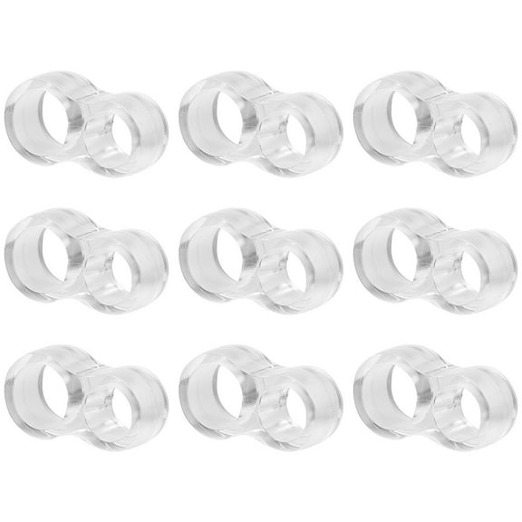 FRCOLOR 10 Pcs Door Handle Stop Transparent Door Stopper Rings Bumper Wall Protector