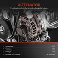 thumbnail image 3 of A-Premium Alternator Compatible with Chevrolet Impala 2000-2005, Venture 99-01 & Pontiac Montana 99-01, Trans Sport & Oldsmobile Silhouette, 3.4L 3.8L, 12V 125A CW 6-Groove Pulley, Replace# 10418889, 3 of 9