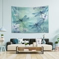 thumbnail image 7 of FREEAMG Dragonflies Watercolour Tapestry Hippie Wall Hanging Tapestries Aesthetic Decorative for Living Room Bedroom Ceiling 90x60In, 7 of 7