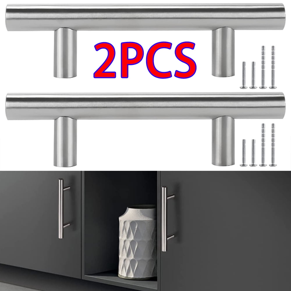 Skycarper 2PCS Brushed Nickel Drawer Pulls Modern Kitchen