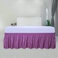 thumbnail image 2 of Easy-Going Wrap Around Ruffled Bed Skirt 14 Inch for Queen, King Size Beds, Purple, 2 of 3