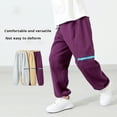 thumbnail image 6 of Boys Sweatpants Kids Athletic Pants with Pockets Drawstring Basic Kids Purple Sweatpants Girls Size 5-6Years Pants, 6 of 8