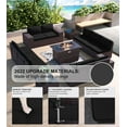 thumbnail image 5 of Gotland 13 Pieces Outdoor Patio Furniture Set with 43" Fire Pit Table Sets Outdoor Furniture Patio Conversation Set (Black), 5 of 10