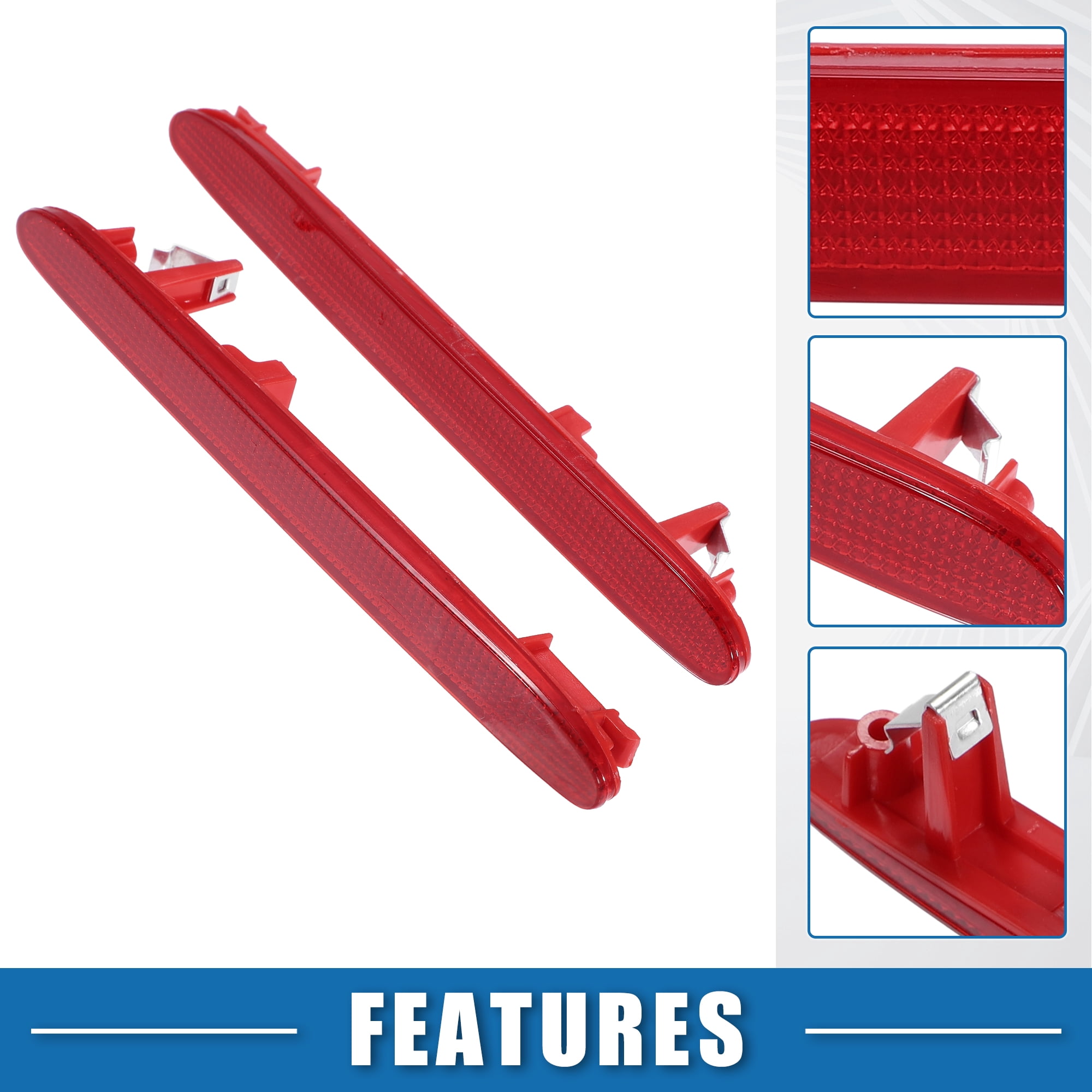 Unique Bargains Car Rear Bumper Reflector for Honda CR-V 2005-2006 Plastic Red