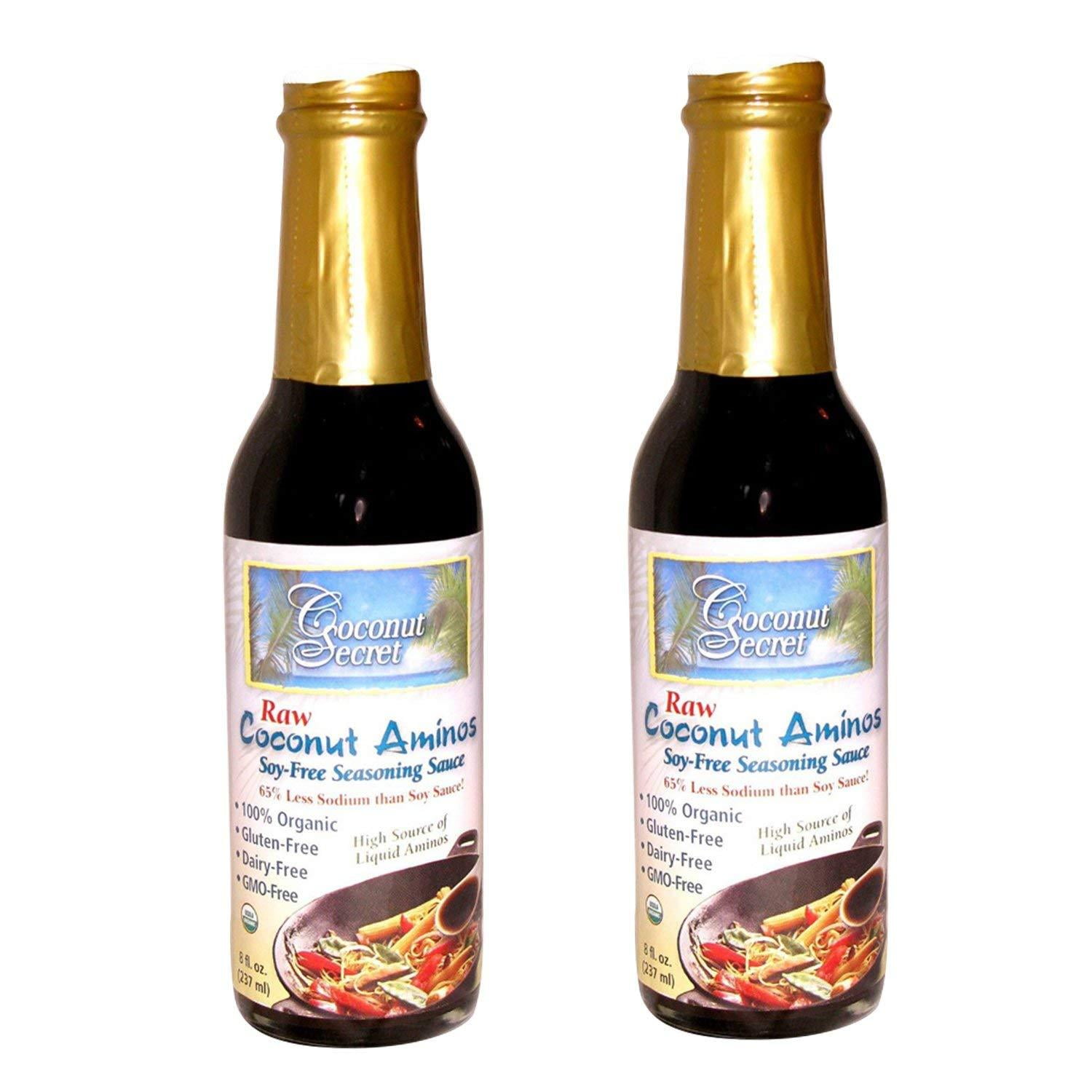 Coconut Secret Coconut Aminos Two 100 Organic and Raw 8oz Soy Free Soy