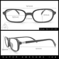 thumbnail image 3 of Narrow Oval Thin Plastic Urban Chic Blue Light Filter Computer Glasses [Slate], 3 of 7