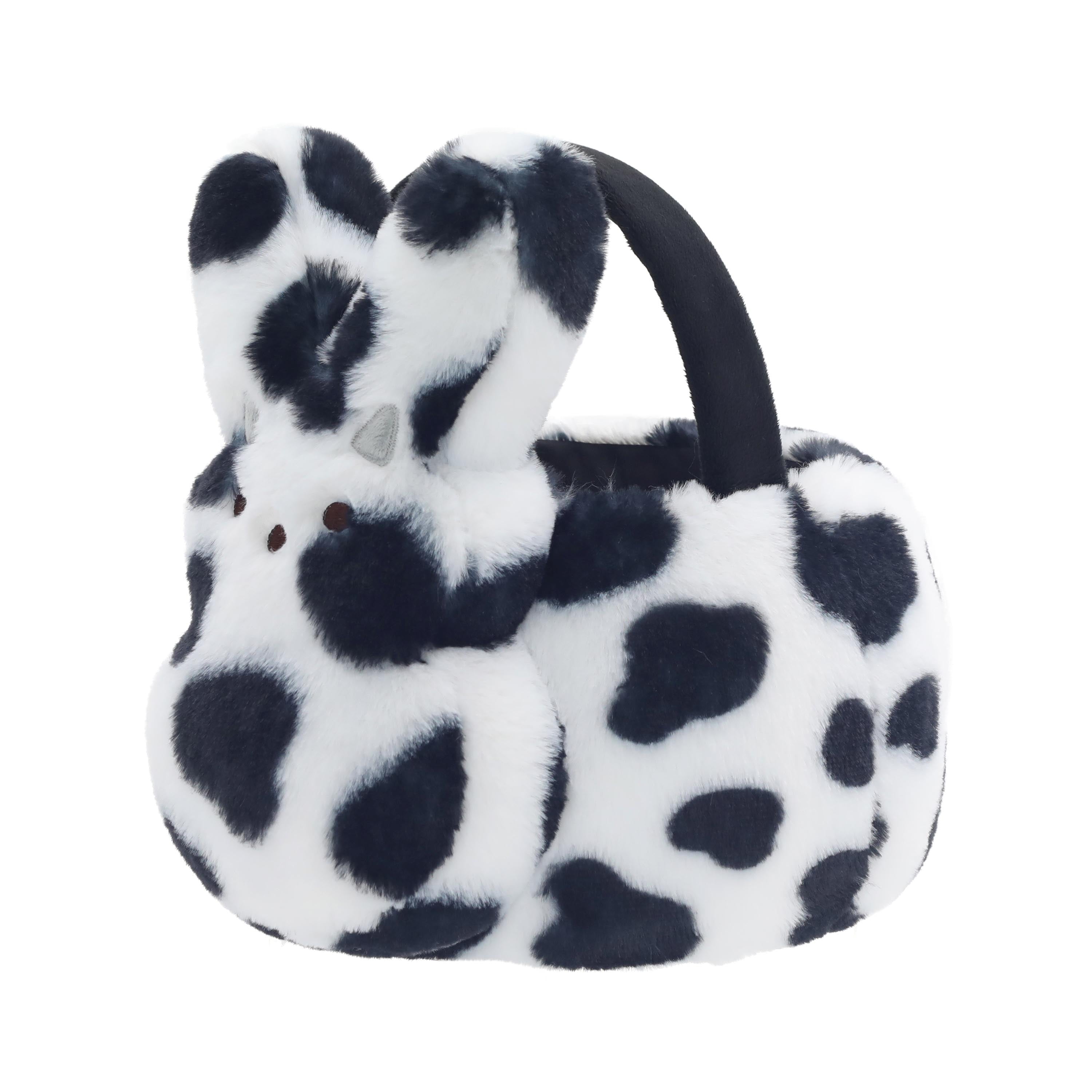 PEEPS® Bunny Spotted Cow Print Plush Easter Basket
