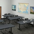 thumbnail image 2 of Cain 66" x 24" Training Table- Grey & 2 Zeng Stack Chairs- Black, 2 of 7