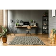 thumbnail image 2 of Roma Zigzag Area Rug Charcoal Grey 8x10 Modern Geometric Carved Design, 2 of 5