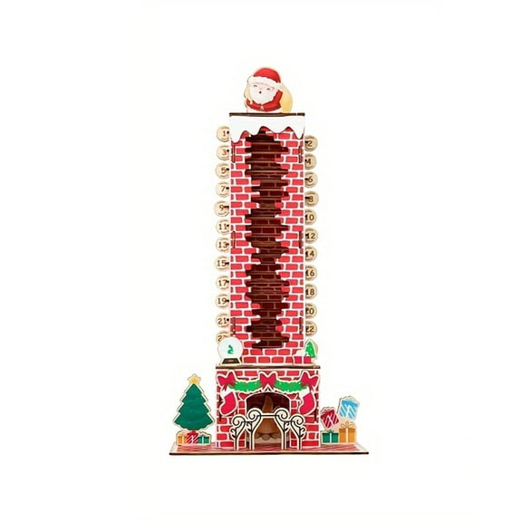 Wooden Advent Calendar With Santa Claus: Festive Holiday Decor For 24 Days!