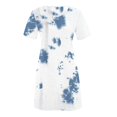 thumbnail image 5 of Mode Femmes Casual Manches Courtes O-Cou Impression Dames en Vrac Mini Robe, 5 of 5