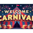 thumbnail image 4 of Welcome to the Carnival Banner Colorful Tent Backdrop for Party Decorations Event Supplies Photography Props Celebration Bright Background, 4 of 4