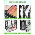 thumbnail image 4 of Mochila transparente MAY TREE Bolsa de estadio transparente de PVC negro, 4 of 6