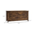 thumbnail image 3 of Storage Cabinet Brown, Wooden Trunk Chest - Multifunctional Ottoman with Hinged Lid - Entryway Shoe Storage, Living Room Coffee Table, Playroom Box as picture, 3 of 6