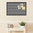 thumbnail image 3 of PinPix 34x22 Custom Cork Bulletin Board Modeco Zig Zag Black Poster Board Has a Fabric Style Canvas Finish, Framed in Modeco Zig Zag Black, by ArtToFrames (PinPix-1535), 3 of 5