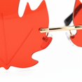 thumbnail image 7 of Hzzsbu Maple Leaf Shape Sunglasses, Rimless Sunglasses for Women Men, Funny Irregular Sun Glasses UV Protection Retro Frameless Funky Eyewear Party Glasses, 7 of 7