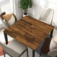thumbnail image 2 of Square Fitted Table Cover Wood Grain Tablecloth with Elastic Edge Wooden Texture Tablecloths Waterproof Tables Cloth for Dining Kitchen Home Party Picnic, Fit for 36"x36" Tables, Style-6, 2 of 4