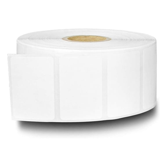 ZR1112100 Removable 1.5 x 1 Inch Direct Thermal Labels, Compatible with Zebra Printers (10 Rolls, White, 1380 Labels Per Roll, 1 inch )