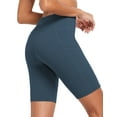 thumbnail image 3 of BALEAF Women's 8" Active Bike Shorts High Waist with Pockets Navy Size XXXL, 3 of 8