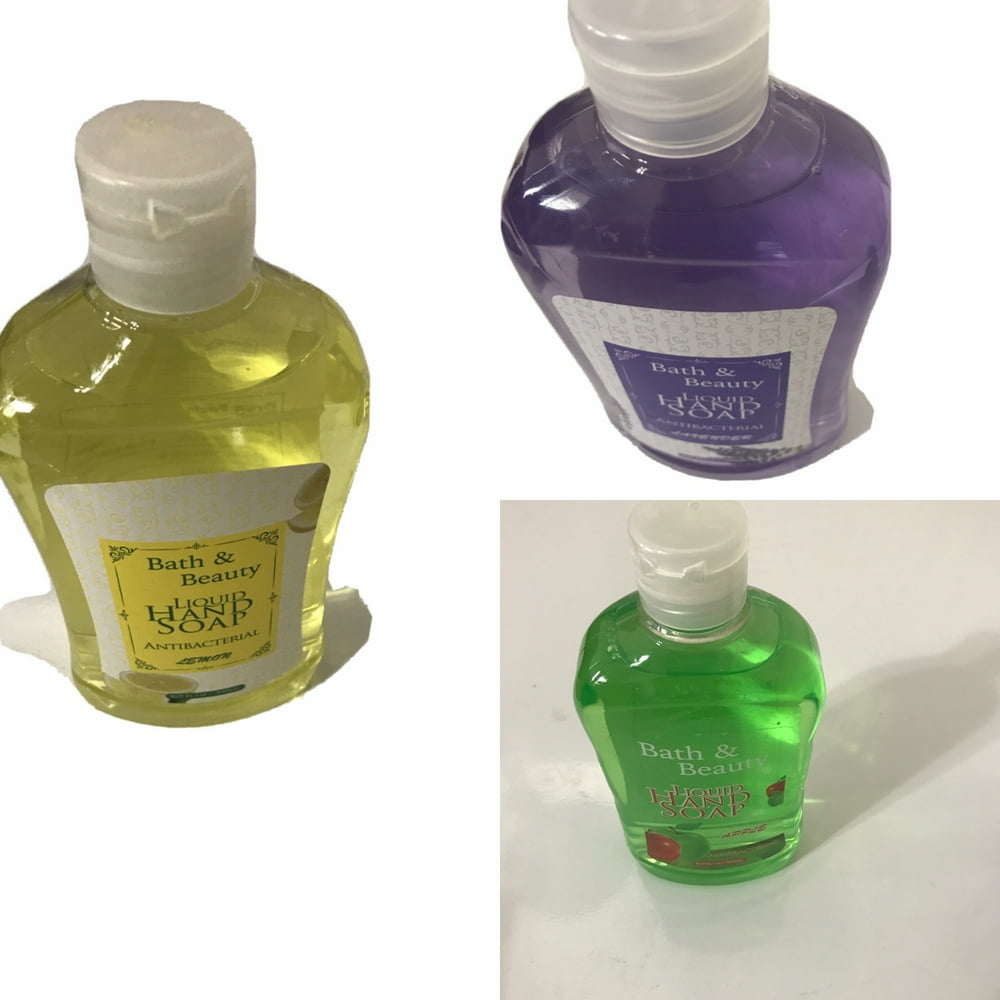 3 Bath & Beauty Liquid Hand Soap Antibacterial Soap, Lavender, Lemon