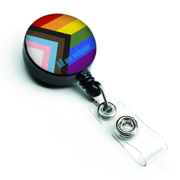 Gay Pride Progrès Fierté Tous Sont les Bienvenus Rétractable Badge Bobine