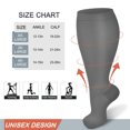 thumbnail image 5 of 3 Pairs Plus Size Copper Compression Socks for Women & Men Circulation 20-30 mmHg - Better Blood Flow, Swelling , Best Support for Medical, Running, Nursing, 5 of 6