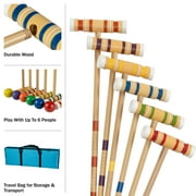 Trademark Games Durable Complete 6 Player Croquet Set