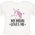 thumbnail image 4 of Inktastic My Meme Loves Me Girl Unicorn Girls Long Sleeve Baby Bodysuit, 4 of 5