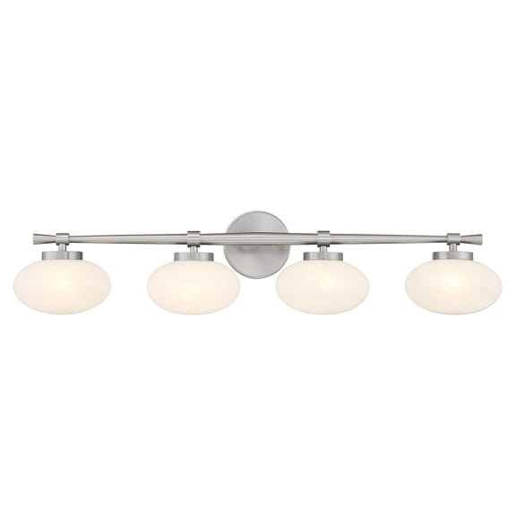 Barrow 4-Light Bathroom Vanity Light in Satin Nickel