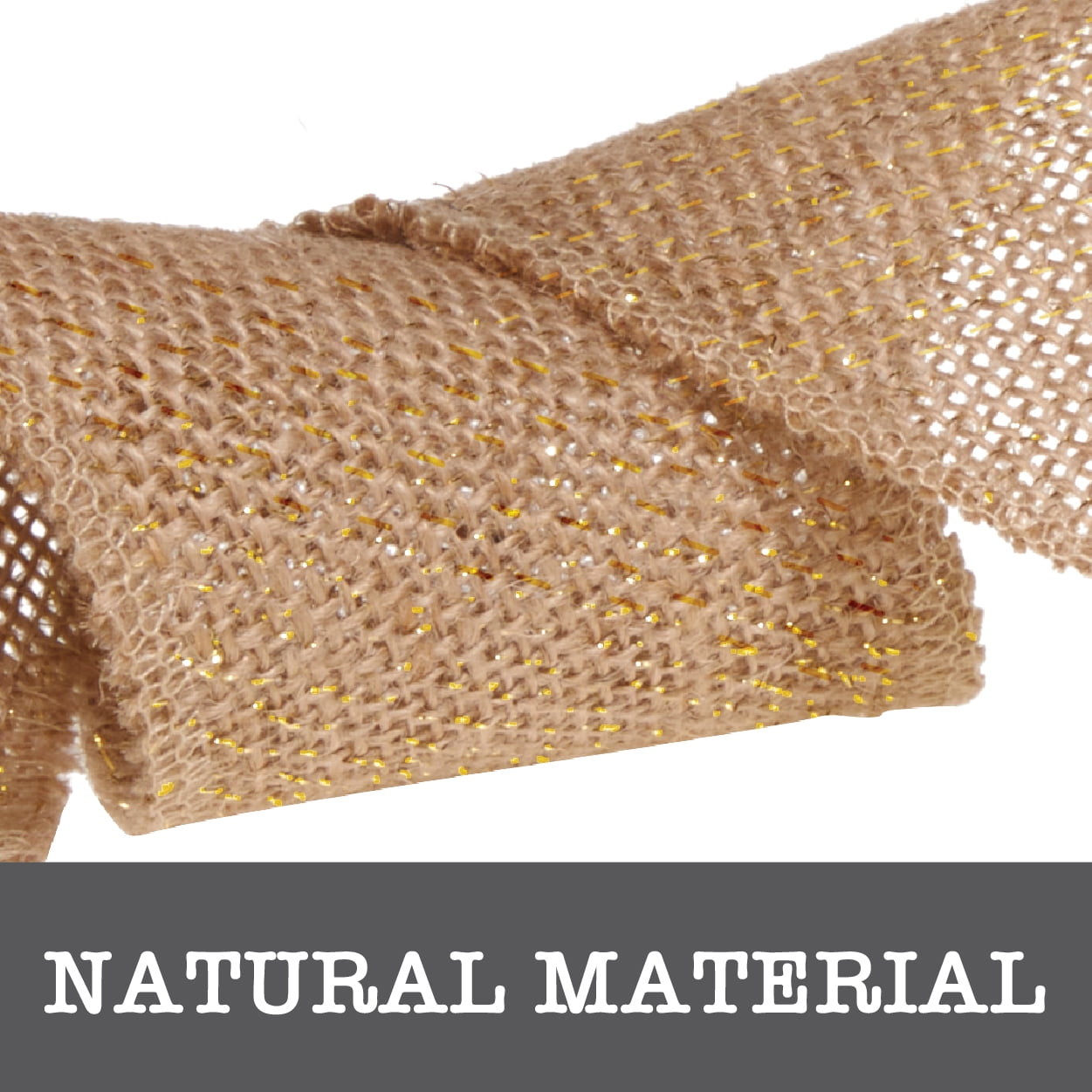 Love, Laugh, Craft Natural Burlap Ribbon, 2.5"W x 3-Yds, Multi-color
