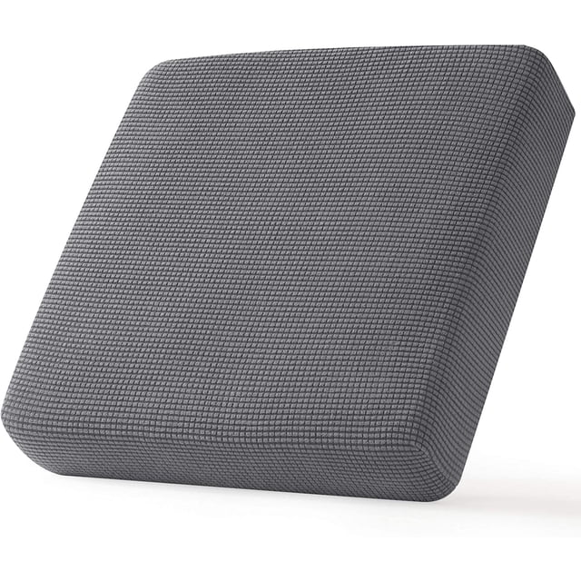 CHUN YI 1 Piece Cushion Cover Spandex Stretch Textured Grid Box Cushion Seat Slipcover