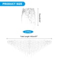 thumbnail image 2 of Uxcell Women's Belly Dance Hip Scarf with Sequins Triangle Wrap Skirts Waist Chain for Music Festival Costume Performance White, 2 of 7