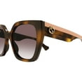 thumbnail image 5 of Gucci GG1300S-003 Oversized Square Sunglasses in Havana with Gradient Pink Lense for Womens, 5 of 6