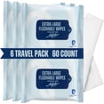 thumbnail image 1 of Toallitas húmedas desechables RPE Life sin perfume, paquete de 6 unidades, 60 unidades, 1 of 7