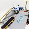 thumbnail image 2 of Skate Park Kit, Ramp Parts for Finger Skateboard Fingerboard Ramp Skate Park Kit Part Training Props with Mini Finger Skateboard Finger Bike Accessories, 2 of 8