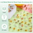 thumbnail image 4 of Uxcell 200-Pack Flower Pistil Metal Alloy Flower Blossom Connectors Charm, 6.5mm x 6.8mm Metal Material [Light Gold], 4 of 6