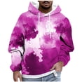 thumbnail image 2 of Tie-Dye Hoodies Sweatshirts for Men Big & Tall Pullover M-4X Plus Size Long Sleeve Hoodie Tops Casual Basic Loose Comfort Sweatshirt with Front Pocket, 2 of 5