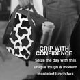 thumbnail image 6 of Lsque Cow Print Black White Lunch Bag Lunch Box for Women Men Reusable Insulated Lunch Tote Bag,Leakproof Thermal Cooler Sack Food Handbags Case High Capacity, 6 of 9