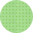 thumbnail image 1 of Ahgly Company Tapis Rond Lavable en Machine Intérieur Transitionnel Vert, 7 Pieds Rond, 1 of 7