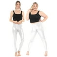 thumbnail image 2 of Stretch Is Comfort Women's Mystique Leggings Silver Small, 2 of 6