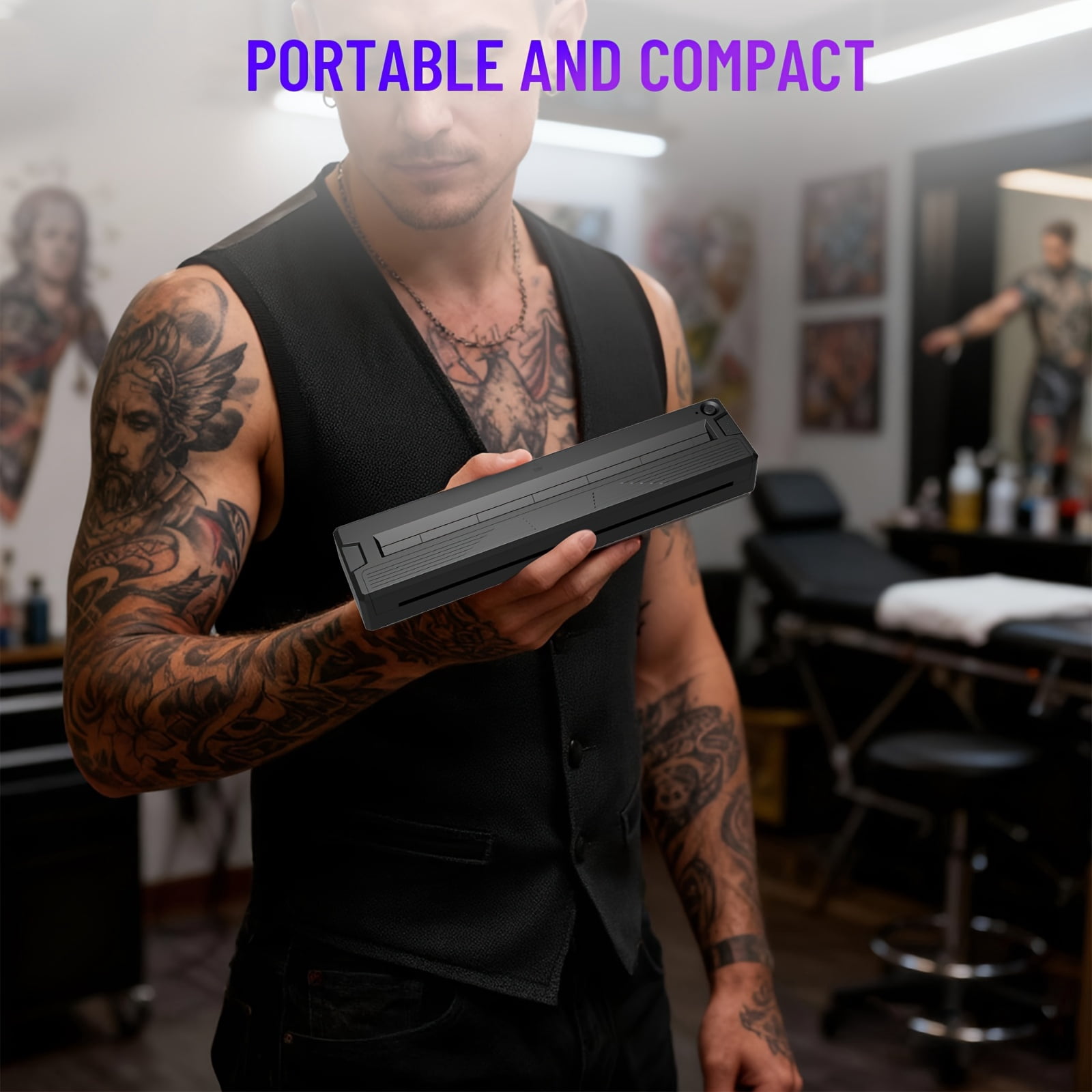2026 New Tattoo Stencil Printer Machine for Tattoo Artists&Beginners,Compatible with Phone/Pc,Thermal Portable Inkless Wireless Printer