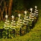 thumbnail image 5 of Árbol de Navidad solar para decoración navideña al aire libre, luces LED navideñas con 8 modos de estrella, impermeables, para patio, jardín, césped, decoración navideña (negro), 5 of 9