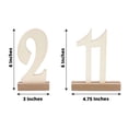 thumbnail image 3 of Efavormart 20 Pack | 6" Natural Wooden 1-20 Wedding Table Numbers Set With Holder Base, 3 of 11