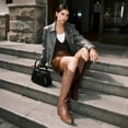 thumbnail image 2 of Botas de Vaquera para Mujer DREAM PAIRS Marrón Claro con Tacón Grueso Talla 9, 2 of 9